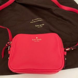 Kate Spade Hot Pink Crossbody Double Zip Camera Ba
